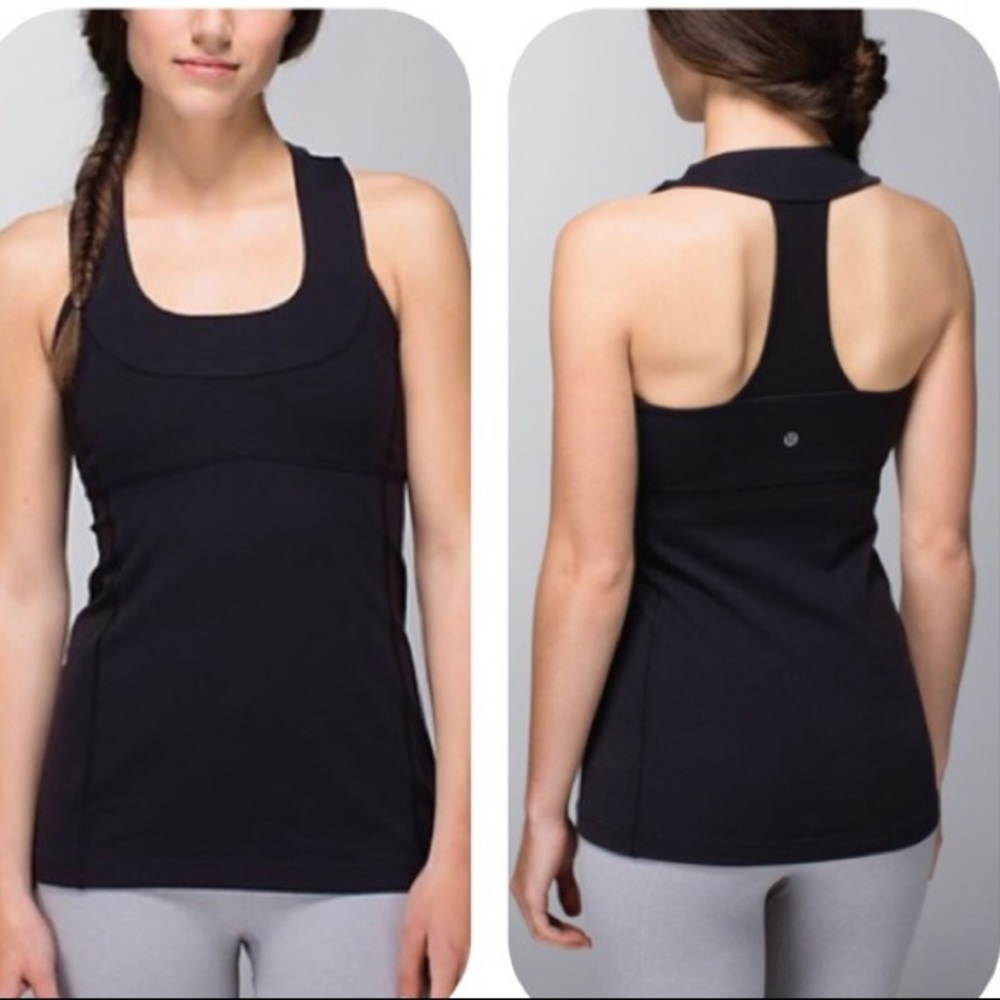 Lululemon Scoop Neck Black Workout Tank